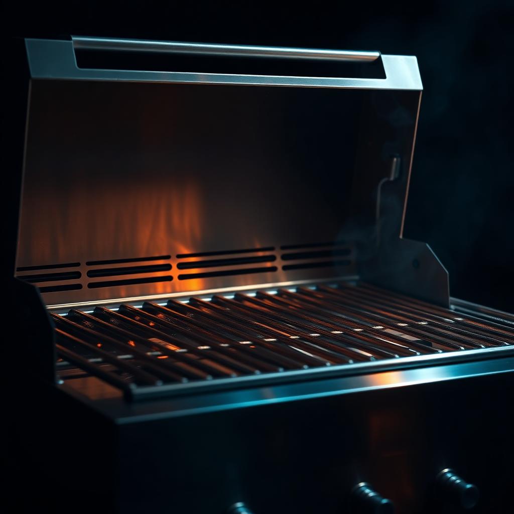 A pristine, professionally cleaned stainless steel grill